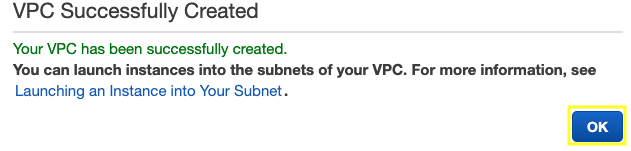 VPC Successfully Created